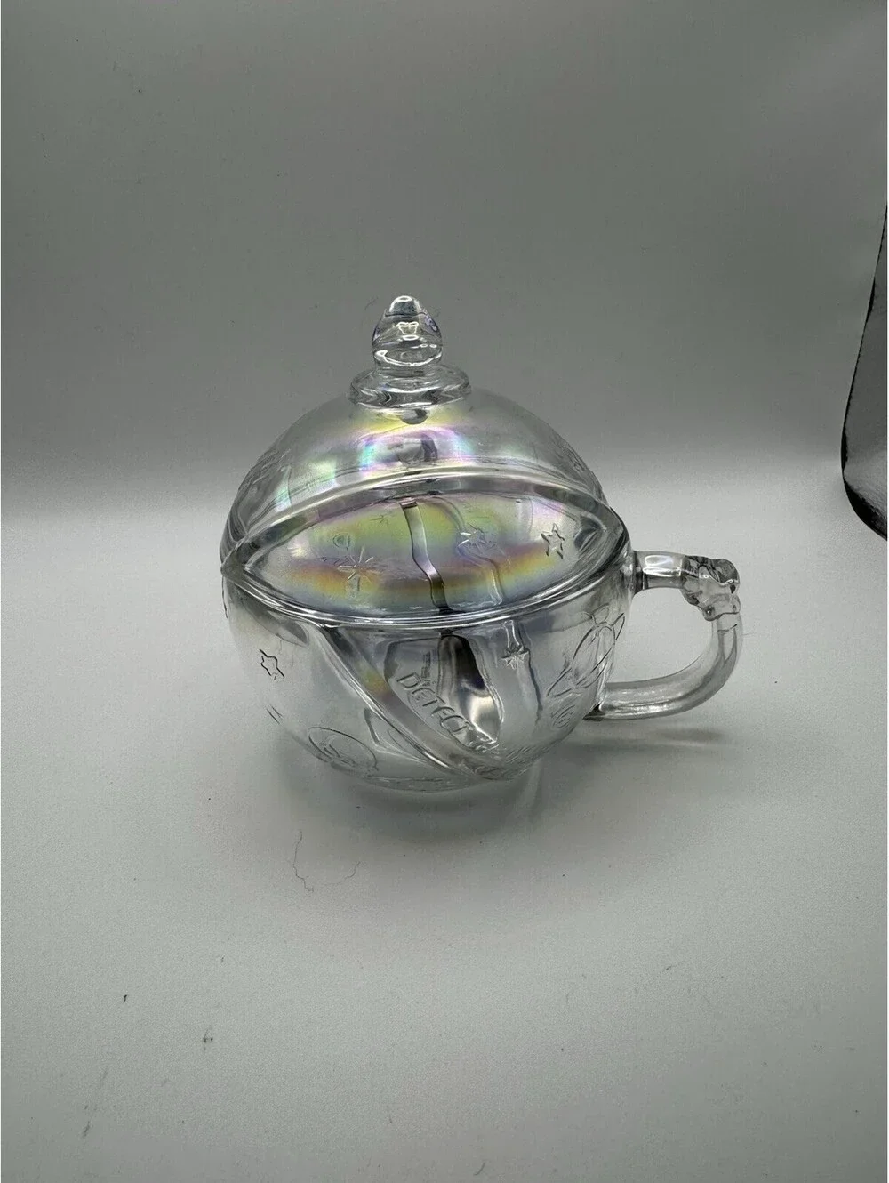 Room 2 Room Glass Planet Mug with Astronaut Spoon Iridescent New In Box Space